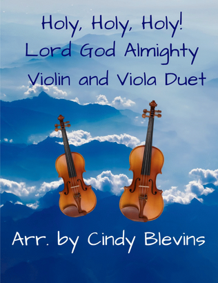 Book cover for Holy, Holy, Holy! Lord God Almighty, for Violin and Viola Duet