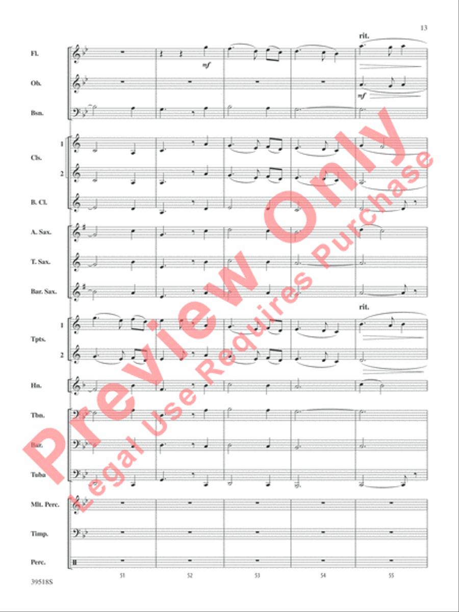 Willow, Willow Willow, Willow Concert Band scores gallery preview page 13