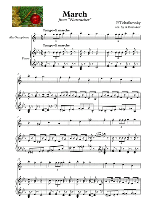 March from "Nutcracker" for alto saxophone and piano