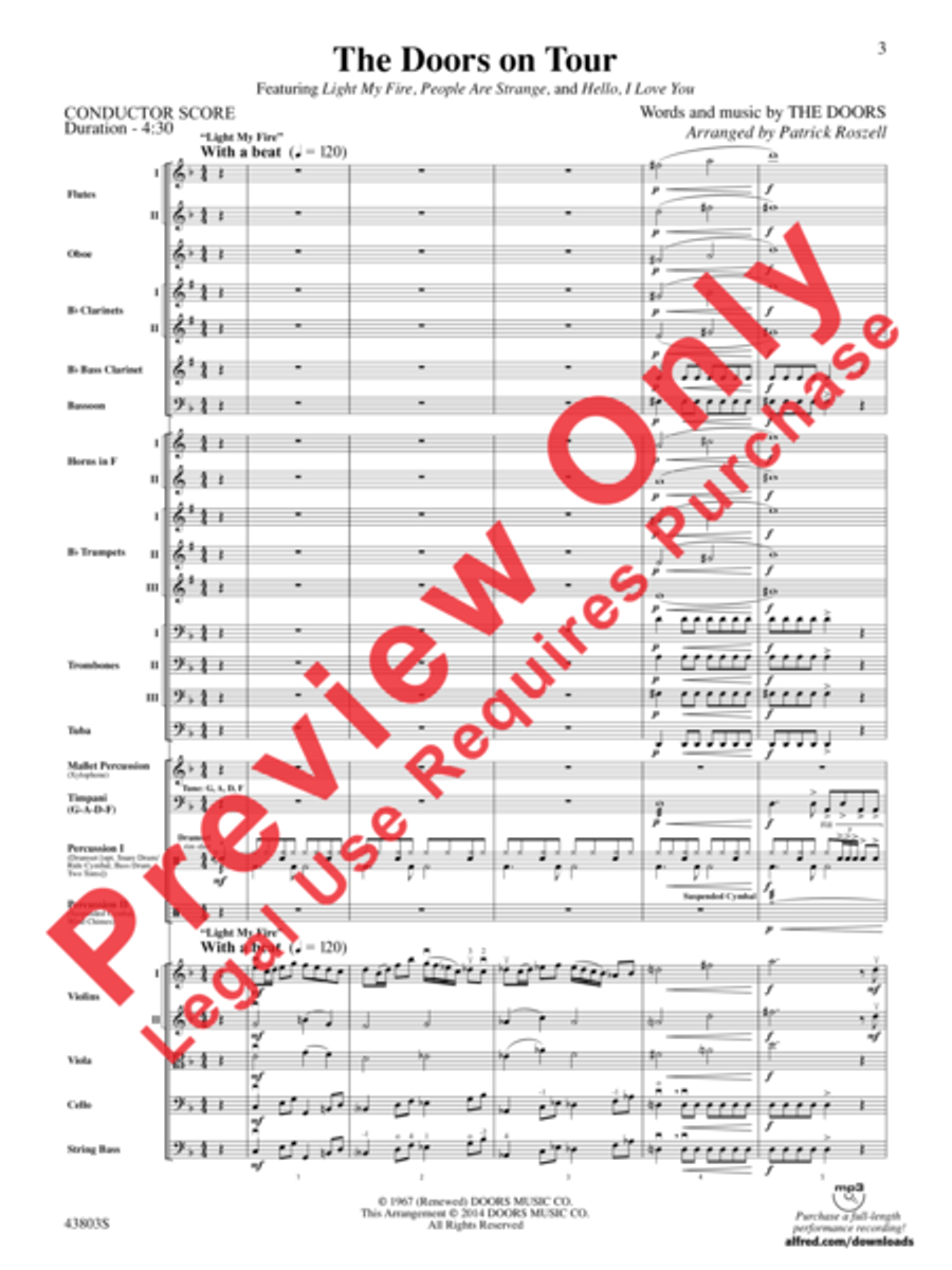 The Doors on Tour The Doors on Tour Full Orchestra scores gallery preview page 4