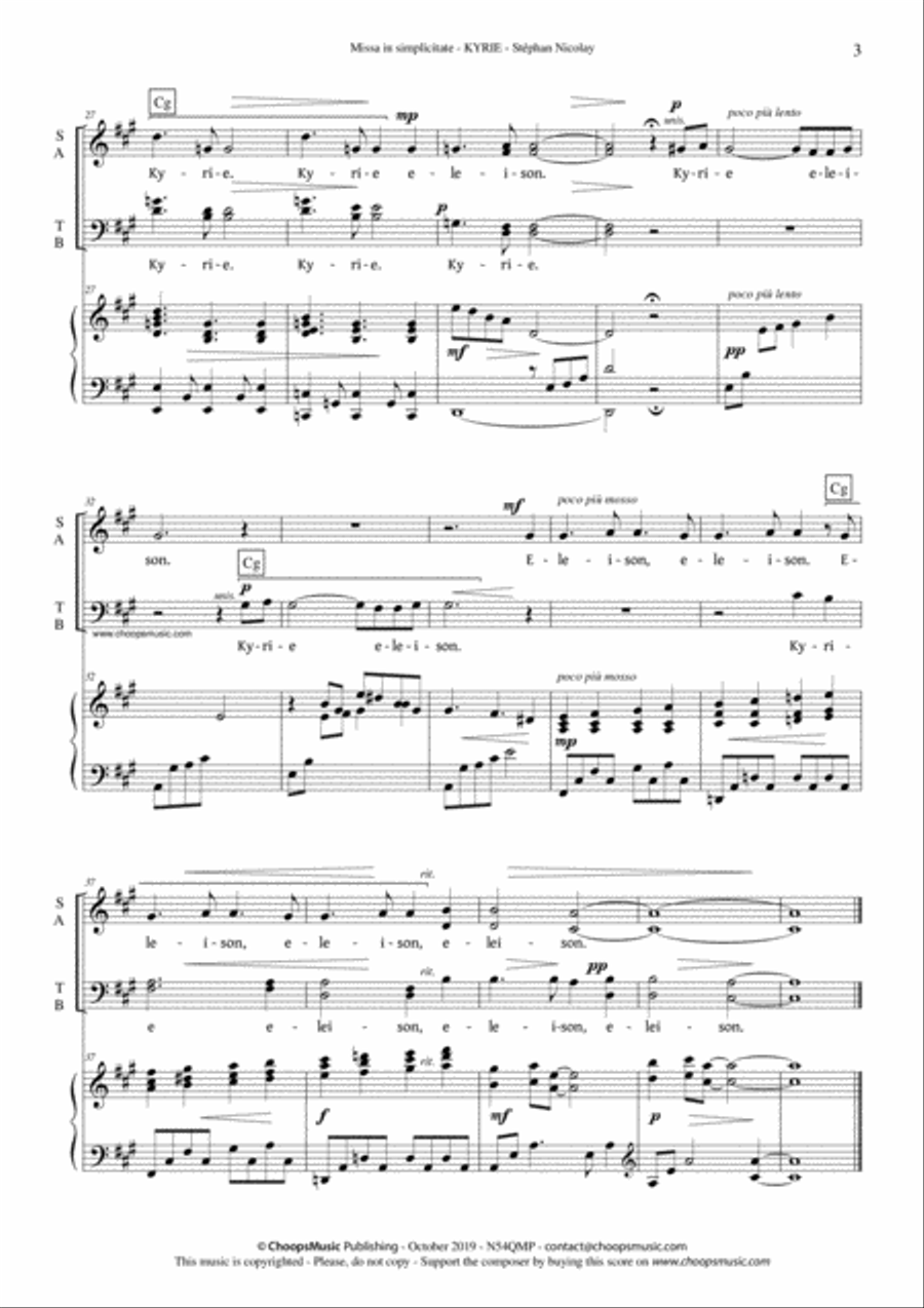 Missa in simplicitate 4-Part scores gallery preview page 5