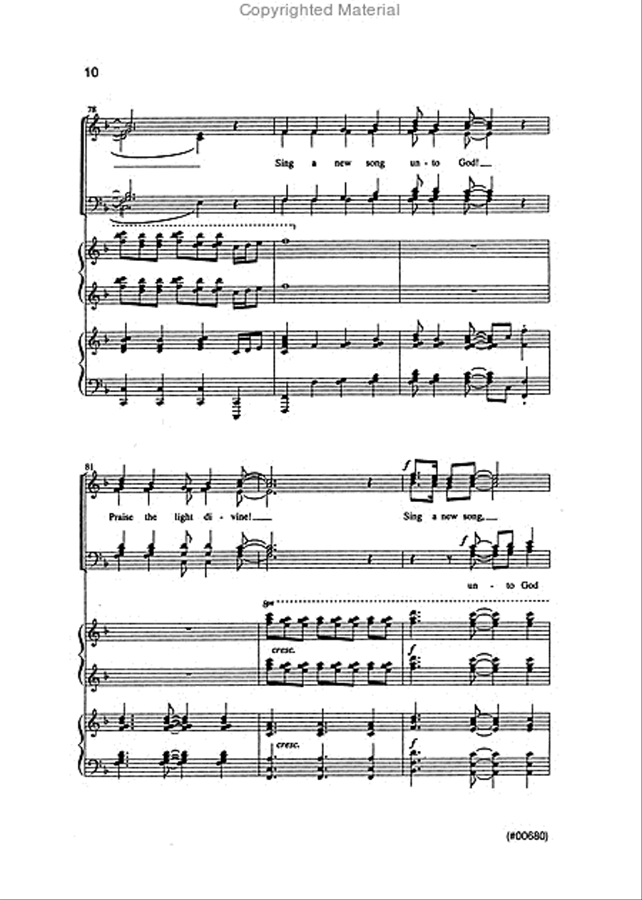 Sing a New Song - SSAATTBB SSAATTBB scores gallery preview page 4