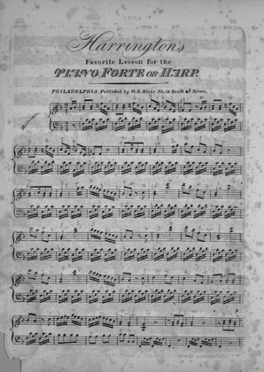 Harrington's Favorite Lesson for the Piano Forte or Harp