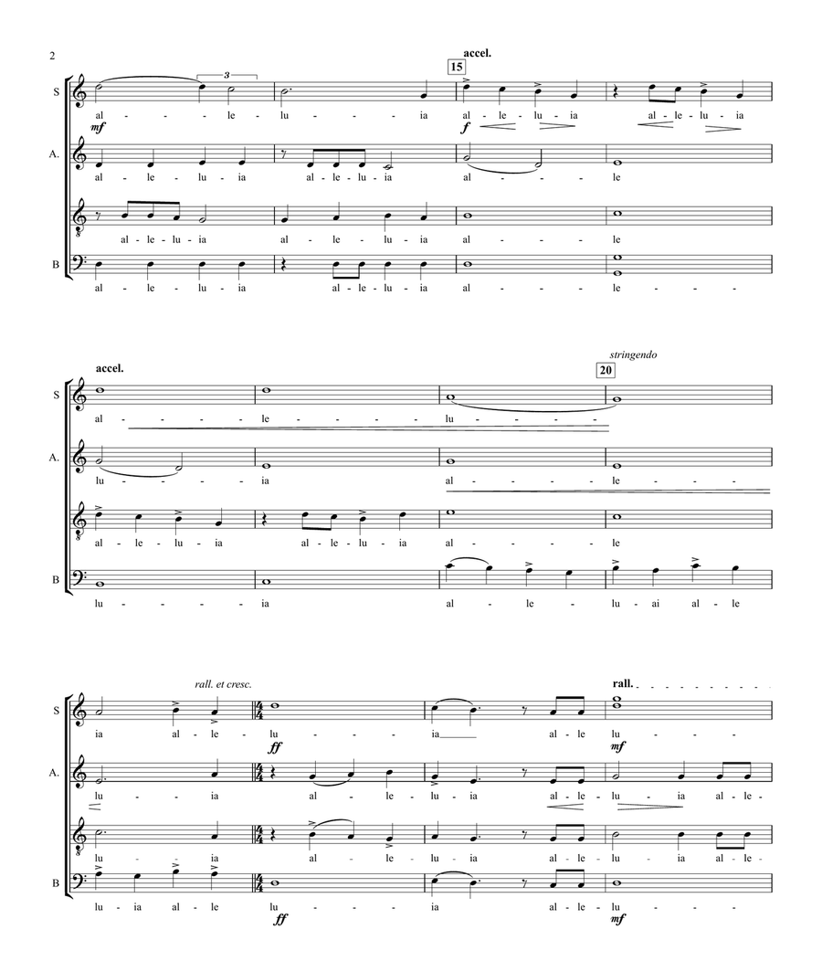 Alleluia Alleluia 4-Part scores gallery preview page 2