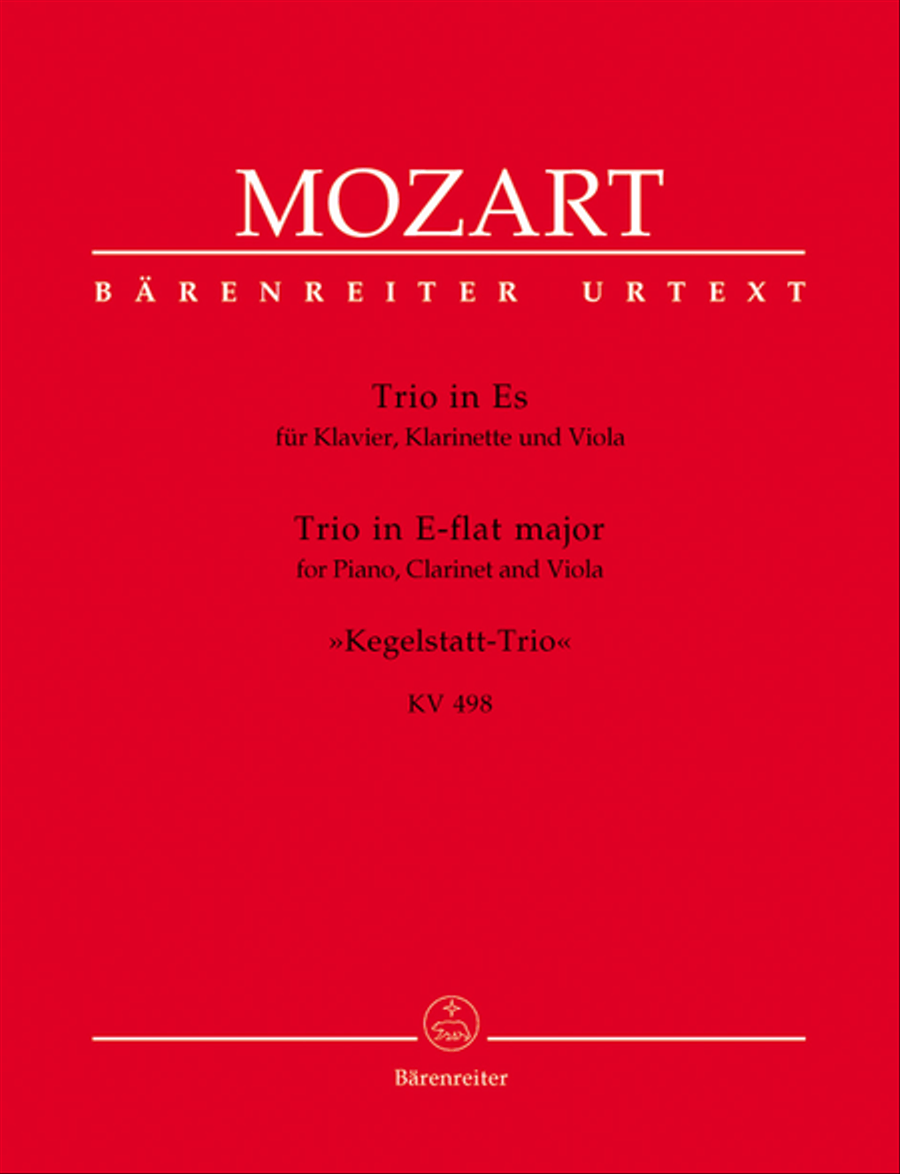 Trio for Piano, Clarinet and Viola E flat major, KV 498 Clarinet scores gallery preview page 1