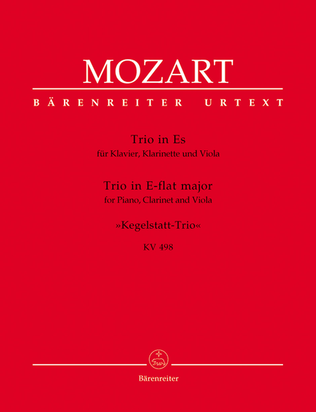 Book cover for Trio for Piano, Clarinet and Viola E flat major, KV 498