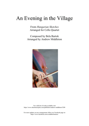 "An Evening in the Village" arranged for Cello Quartet