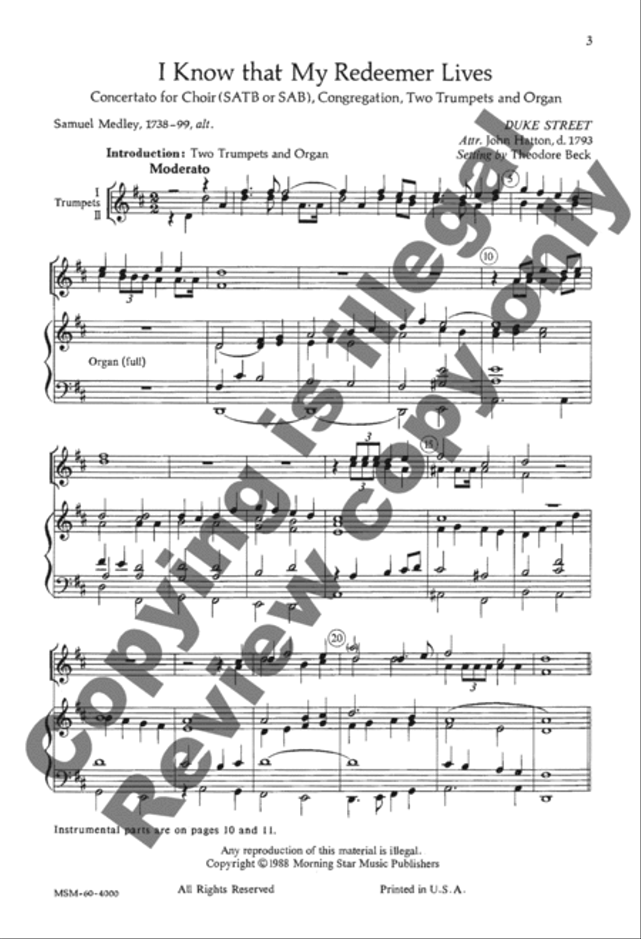 I Know That My Redeemer Lives SA scores gallery preview page 2