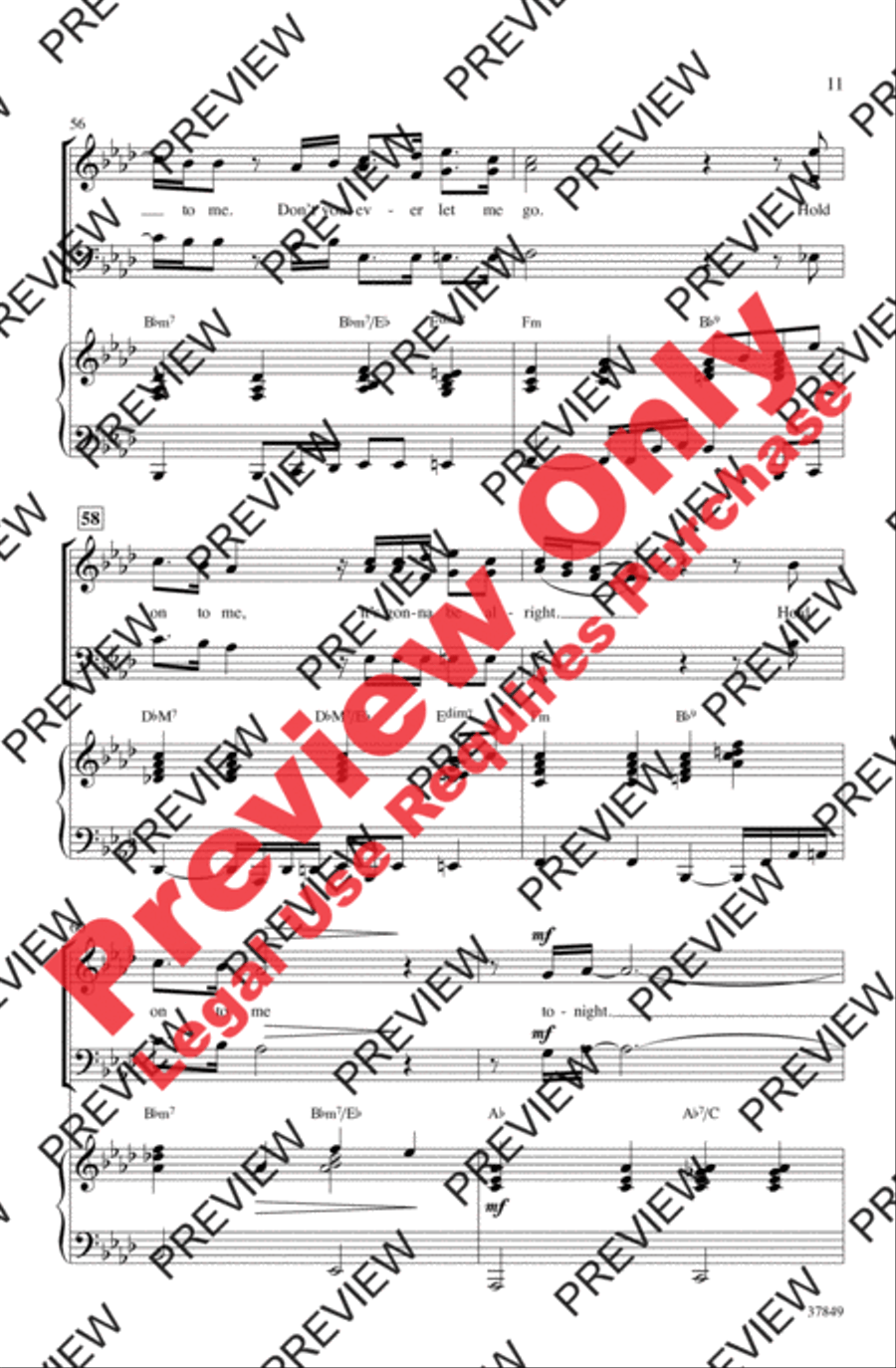 Hold On Hold On 3-Part scores gallery preview page 11