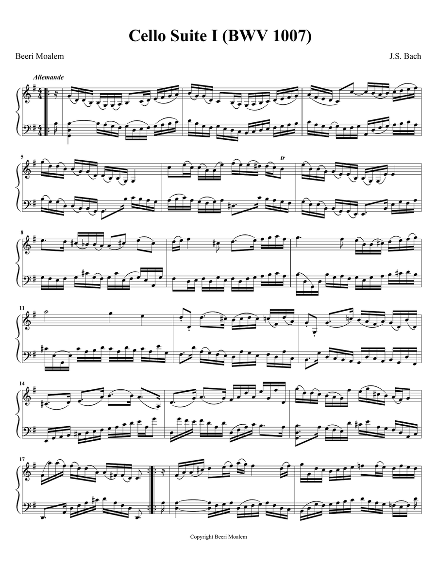 Bach cello hot sale suite marimba