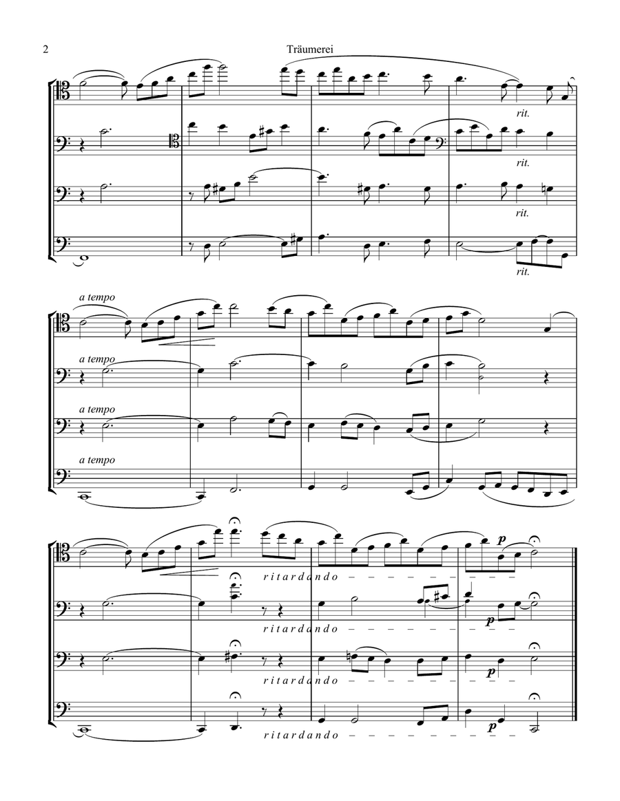 Traumerei / Dreaming for cello quartet Traumerei / Dreaming for cello quartet String Orchestra scores gallery preview page 3