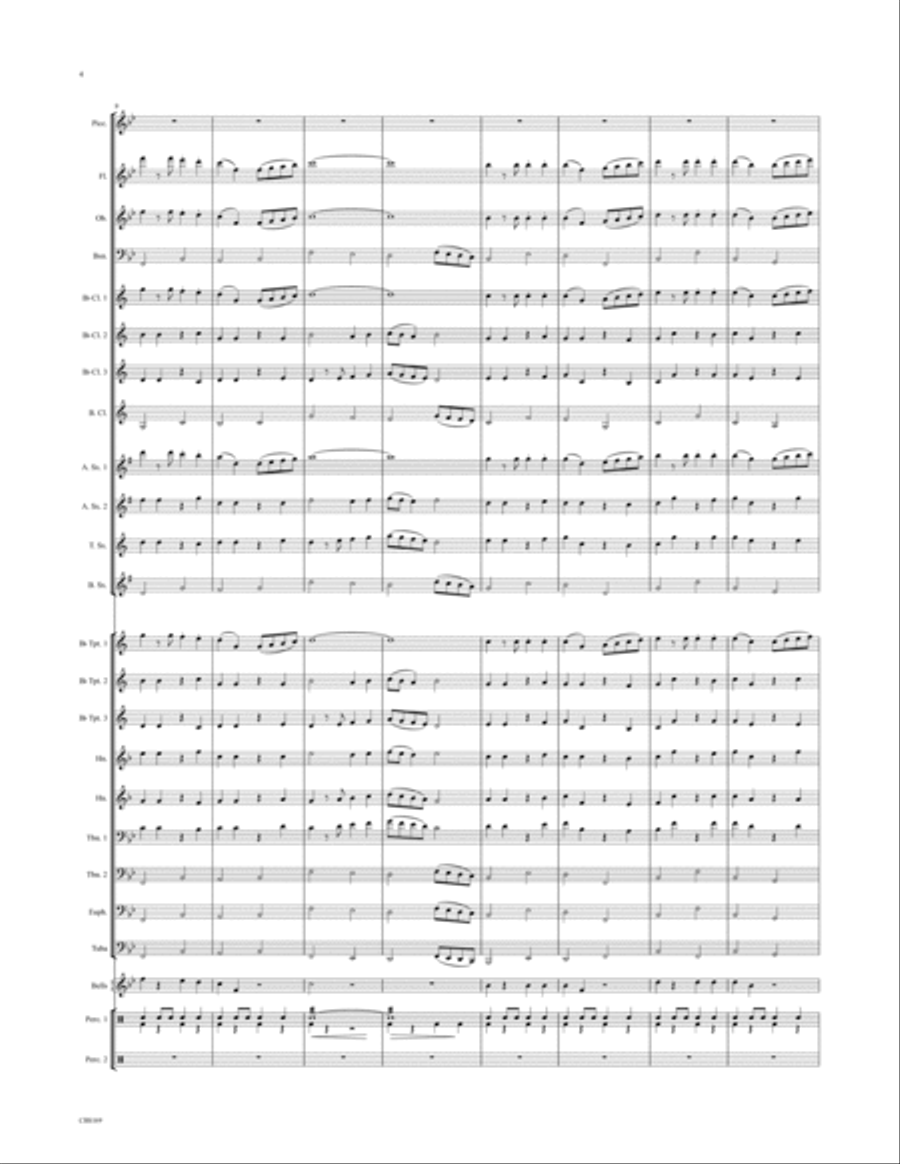 Evergreen March Evergreen March Concert Band scores gallery preview page 4