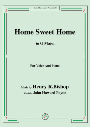 Henry R. Bishop-Home Sweet Home,in G Major,for Voice&Piano