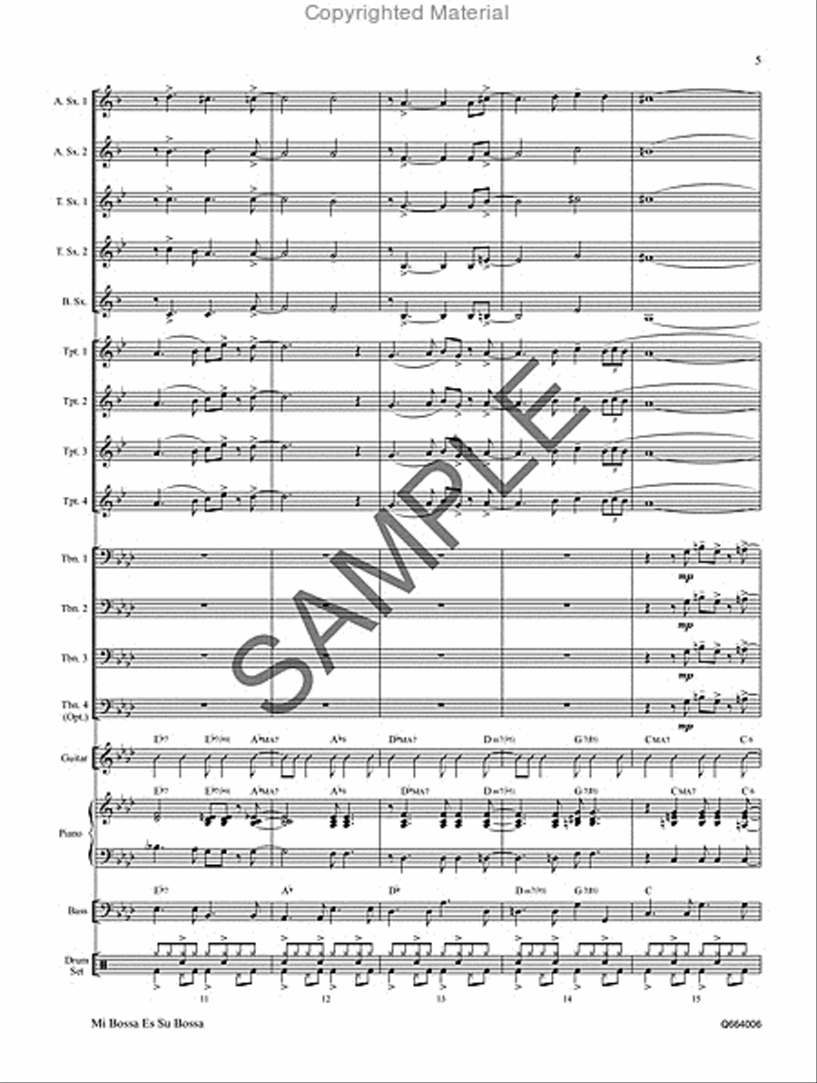 Mi Bossa Es Su Bossa Organ scores gallery preview page 6