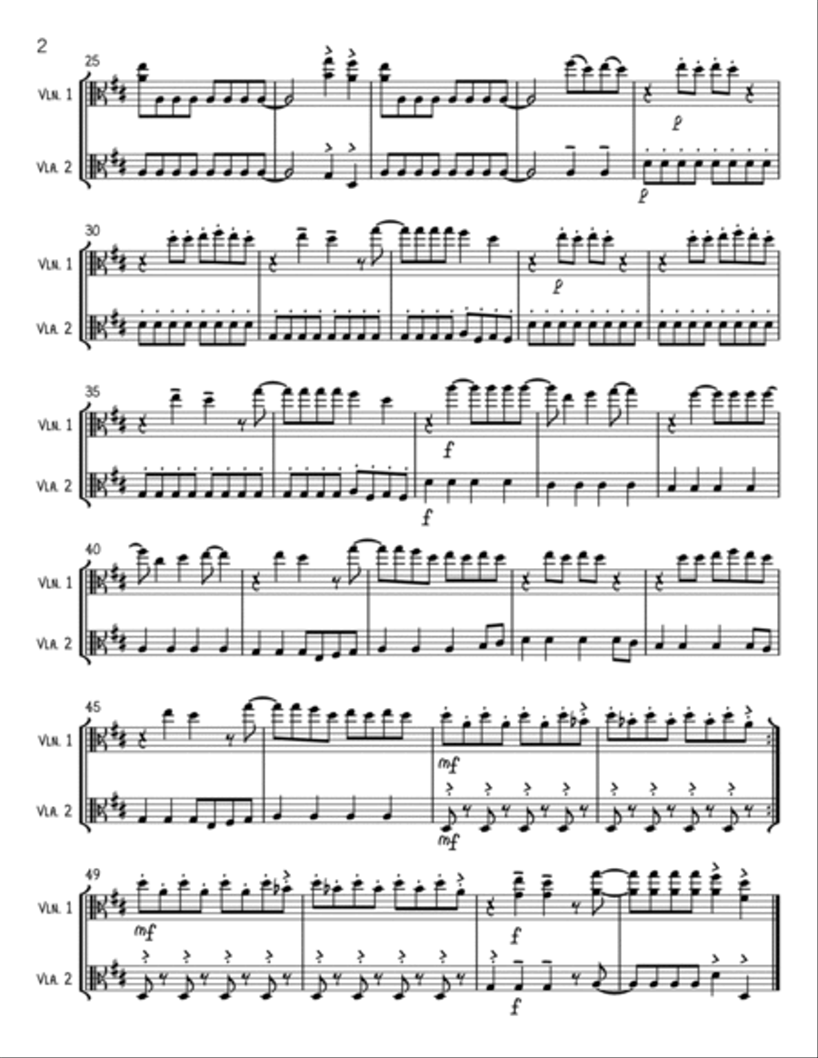 Mamma Mia String Duet scores gallery preview page 2