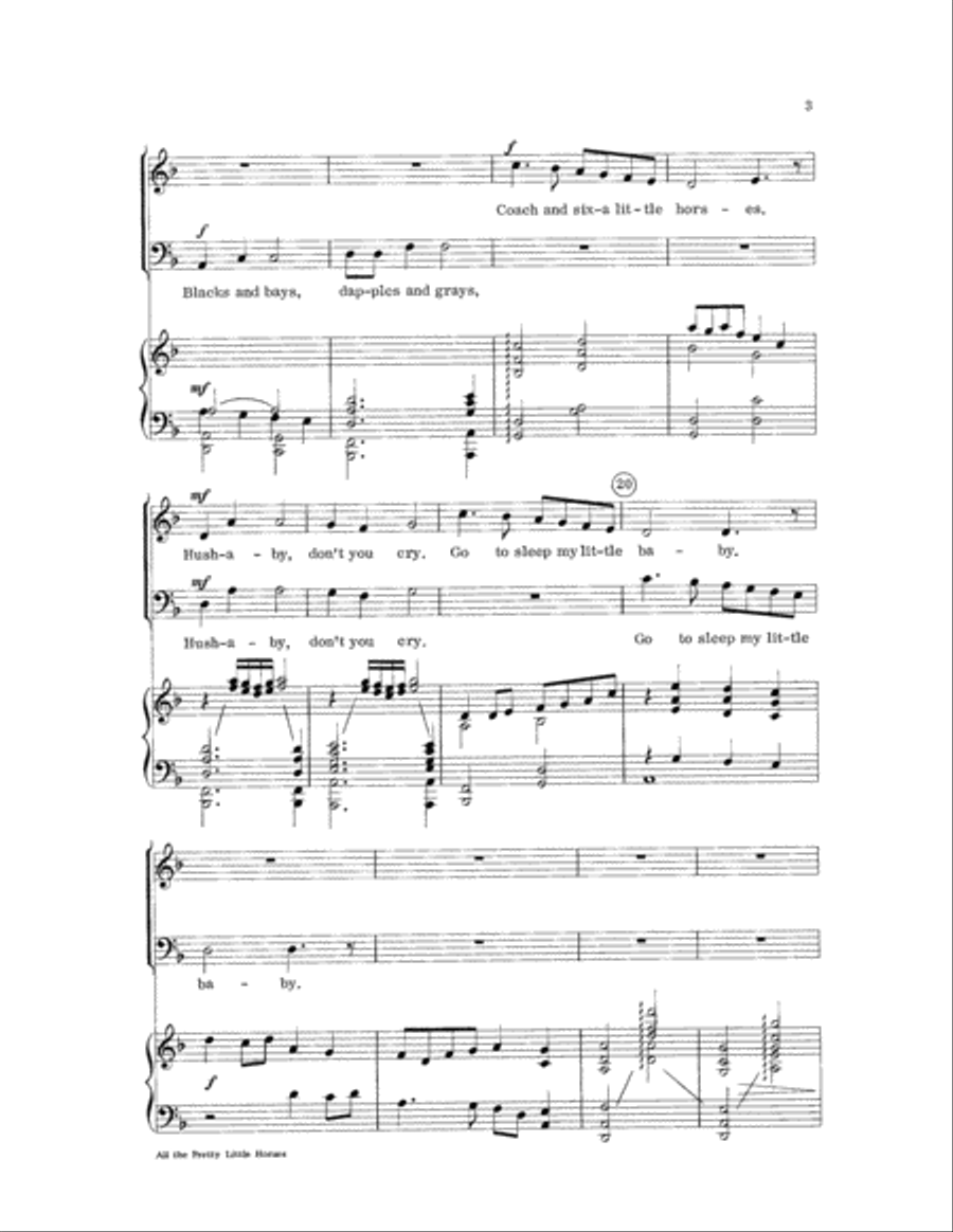 All the Pretty Little Horses 4-Part scores gallery preview page 3
