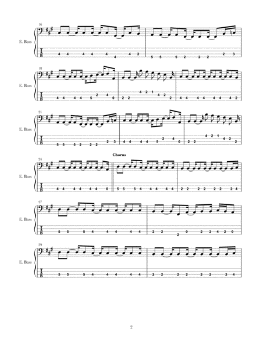 Looking Out For You Bass Guitar scores gallery preview page 2