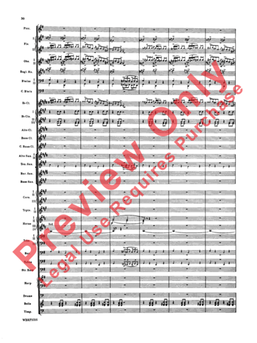 Rhapsody in Blue Concert Band scores gallery preview page 33