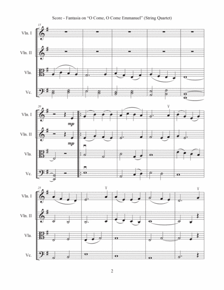 Fantasia on "O Come, O Come Emmanuel" (String Quartet) image number null