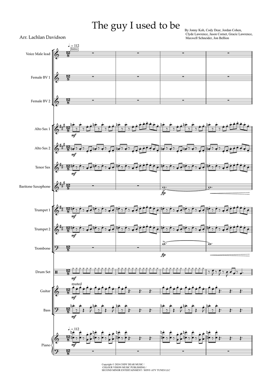 Guy I Used To Be Jazz Ensemble scores gallery preview page 1