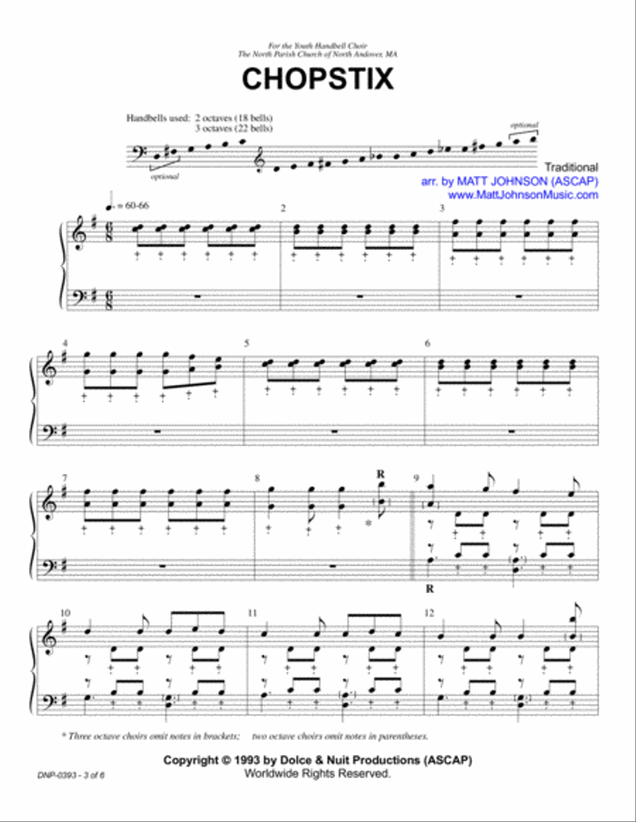 A Baker's Dozen: The Handbell Works of Matt Johnson - REPRODUCIBLE Handbell Choir scores gallery preview page 5