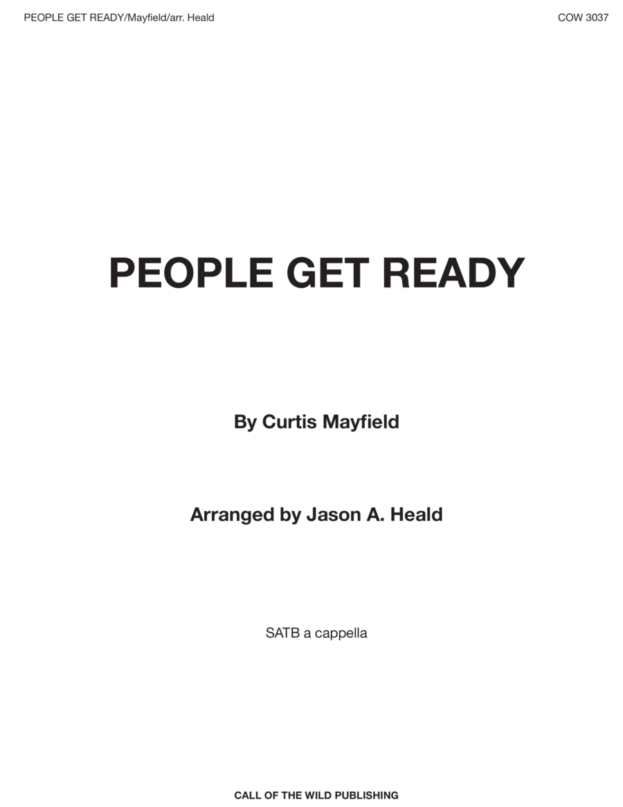 People Get Ready 4-Part scores gallery preview page 1