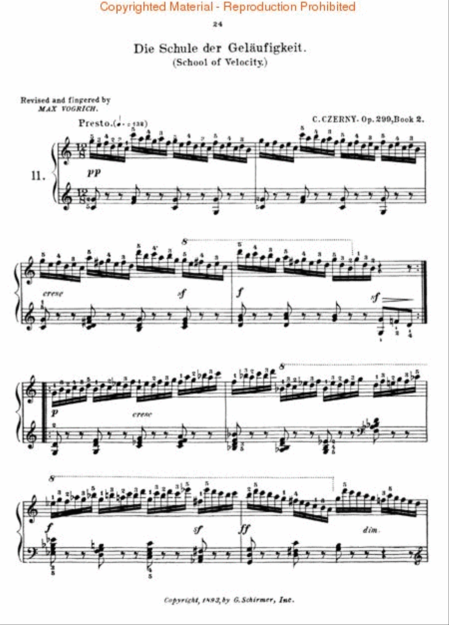 School of Velocity, Op. 299 (Complete) Piano Method scores gallery preview page 2