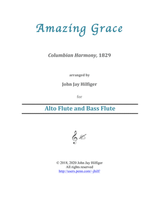 Book cover for Amazing Grace for Alto Flute and Bass Flute