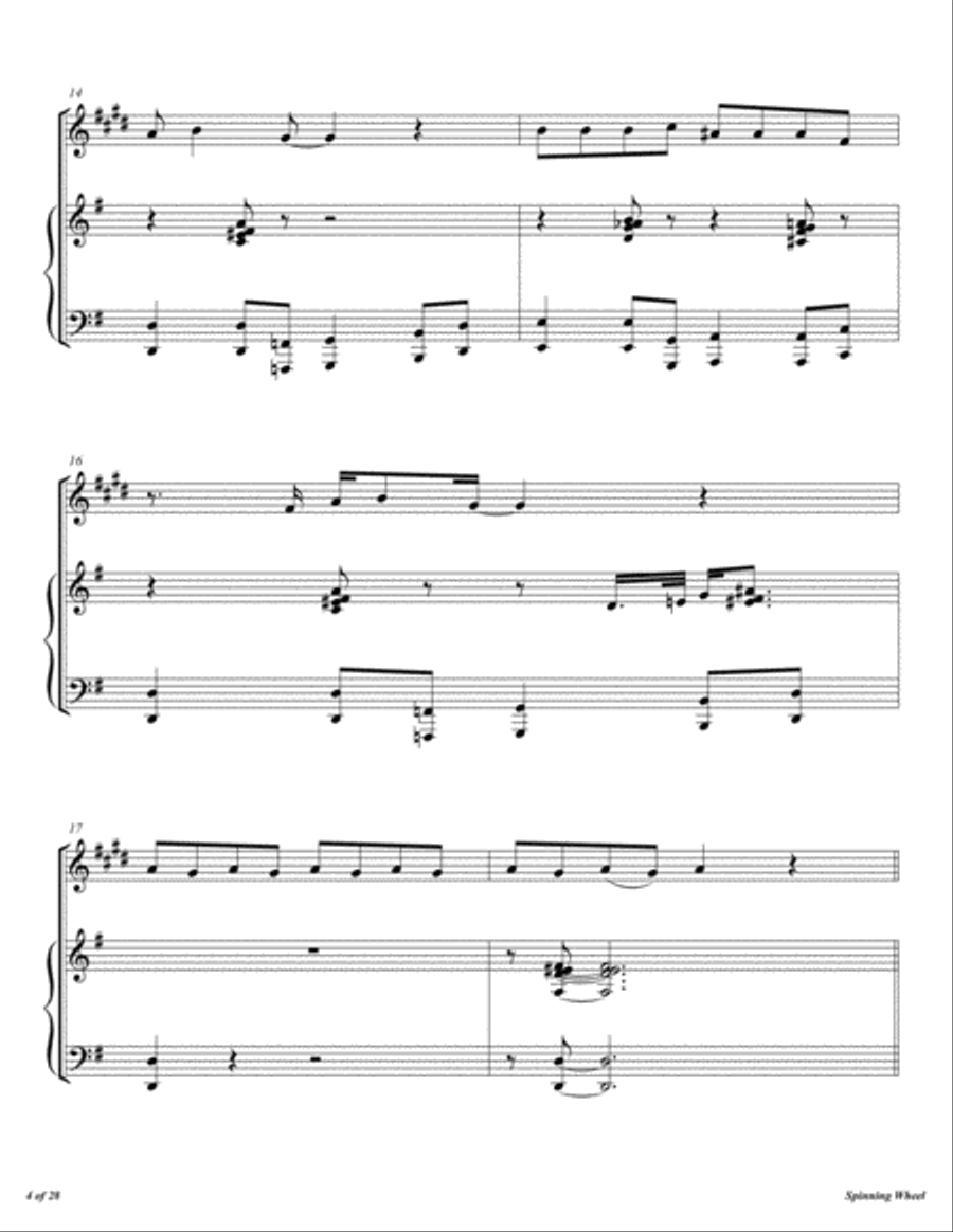 Spinning Wheel Spinning Wheel Alto Saxophone scores gallery preview page 5