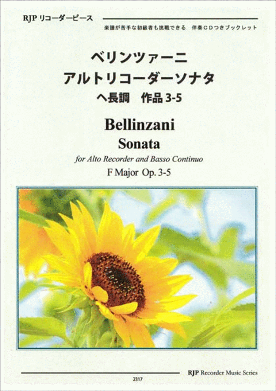 Sonata F Major, Op. 3-5 Alto Recorder scores gallery preview page 1