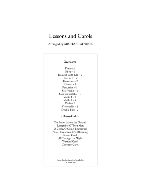 Lessons and Carols (Orchestra and Instrument Parts)