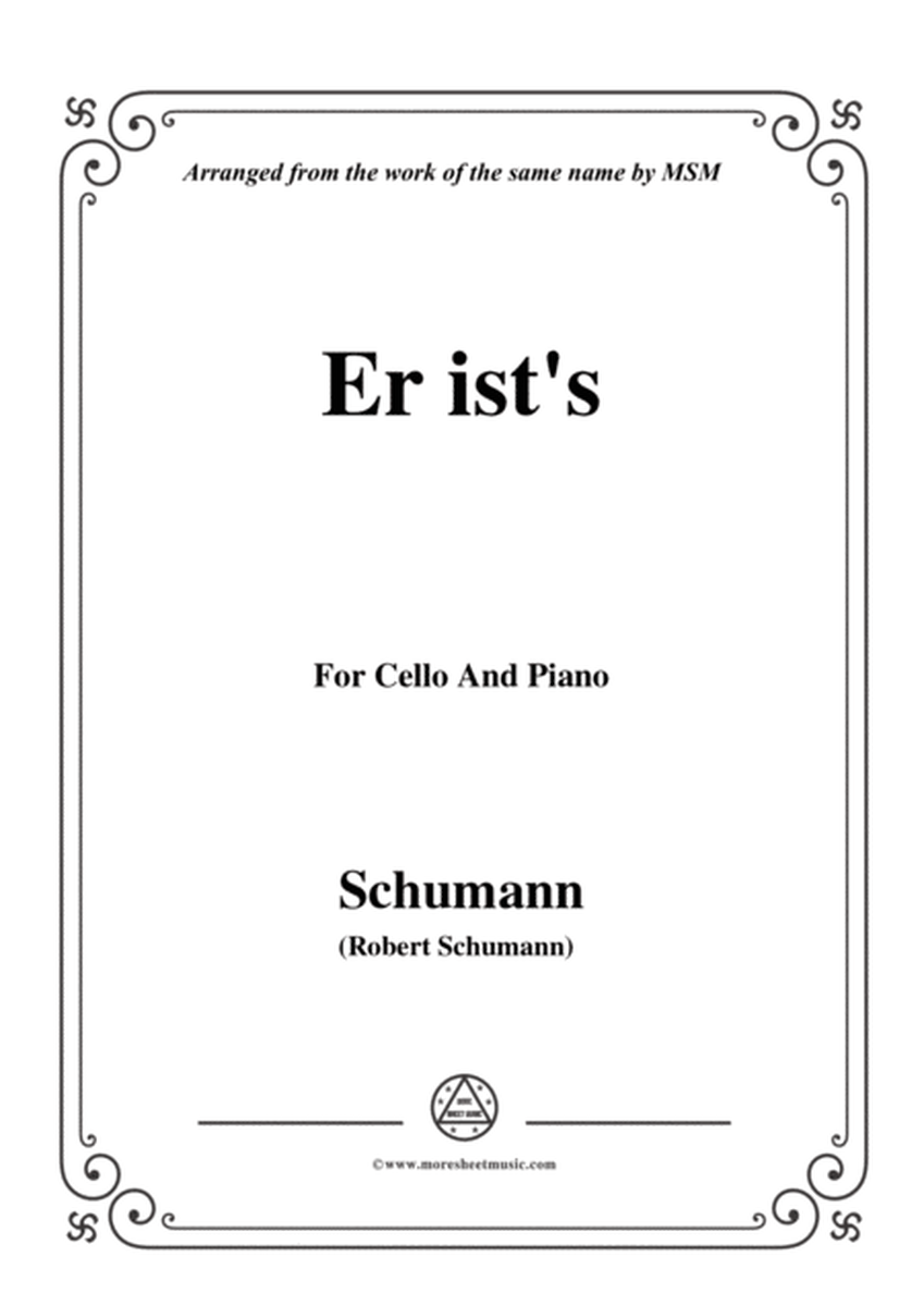 Schumann-Er ist's,Op.79,No.24,for Cello and Piano image number null