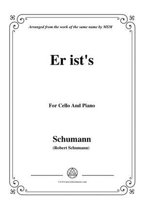 Book cover for Schumann-Er ist's,Op.79,No.24,for Cello and Piano