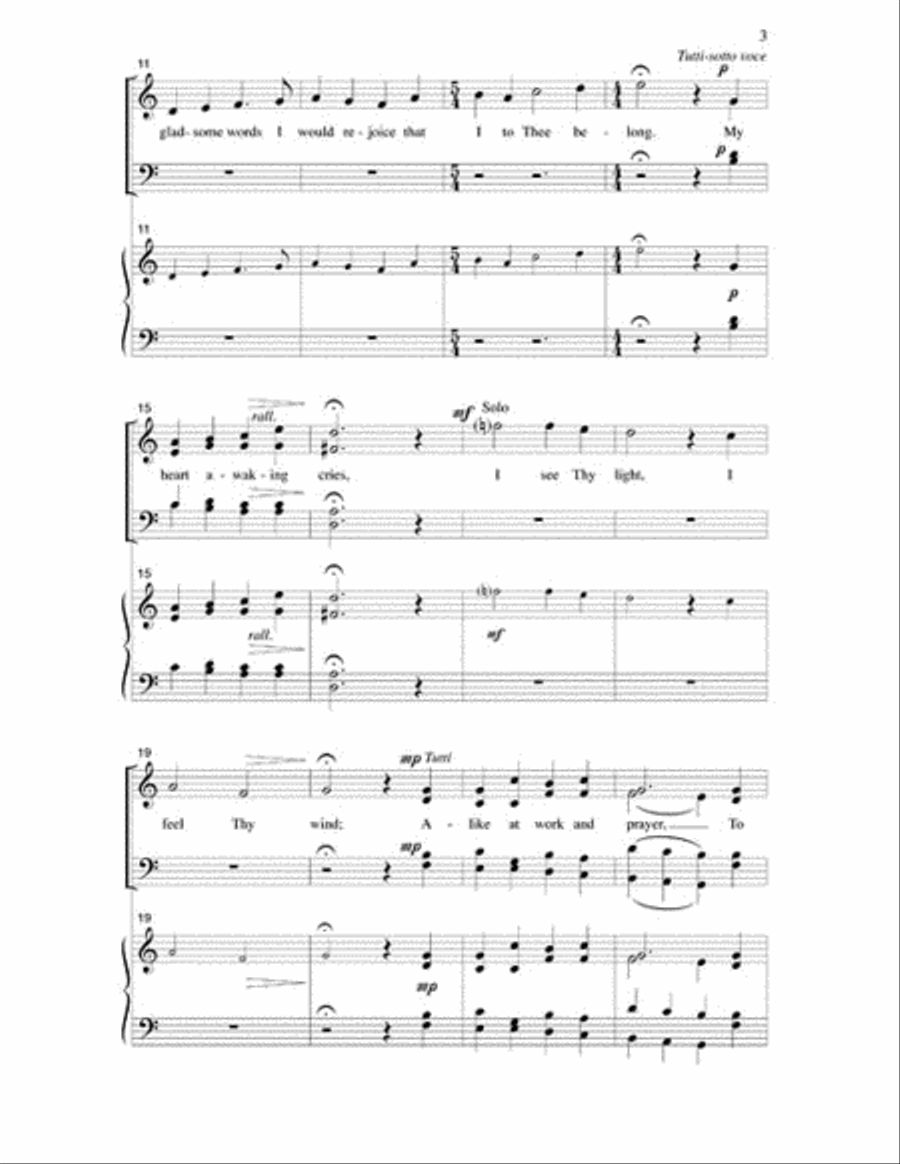 My Morning Song 4-Part scores gallery preview page 3