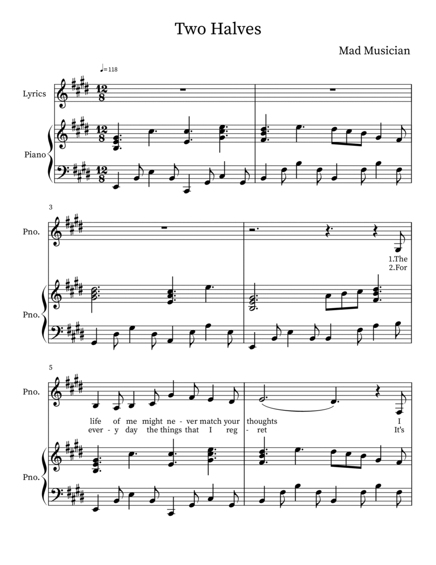 Two Halves Voice scores gallery preview page 1