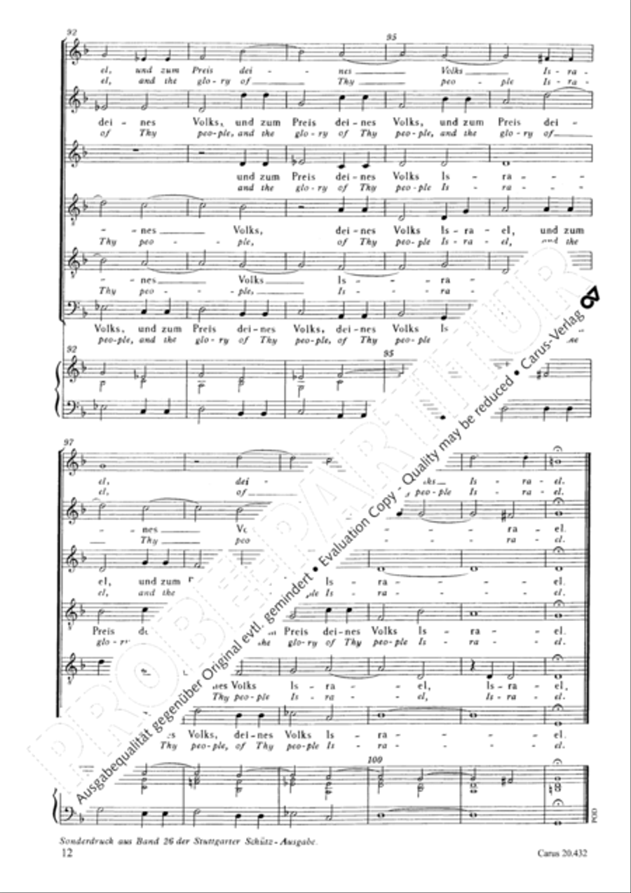 Lord, now lettest thou thy servant depart (Herr, nun lassest du deinen Diener) Choir scores gallery preview page 13