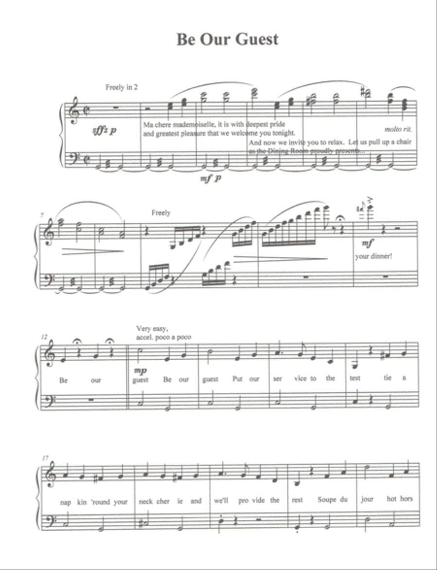 Be Our Guest Small Ensemble scores gallery preview page 1