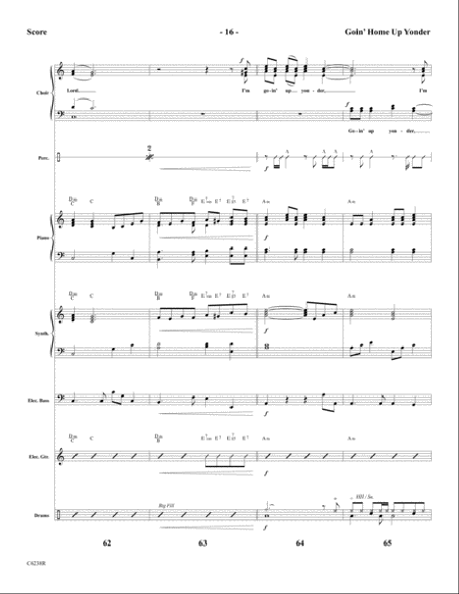 Goin' Home Up Yonder Choir scores gallery preview page 18