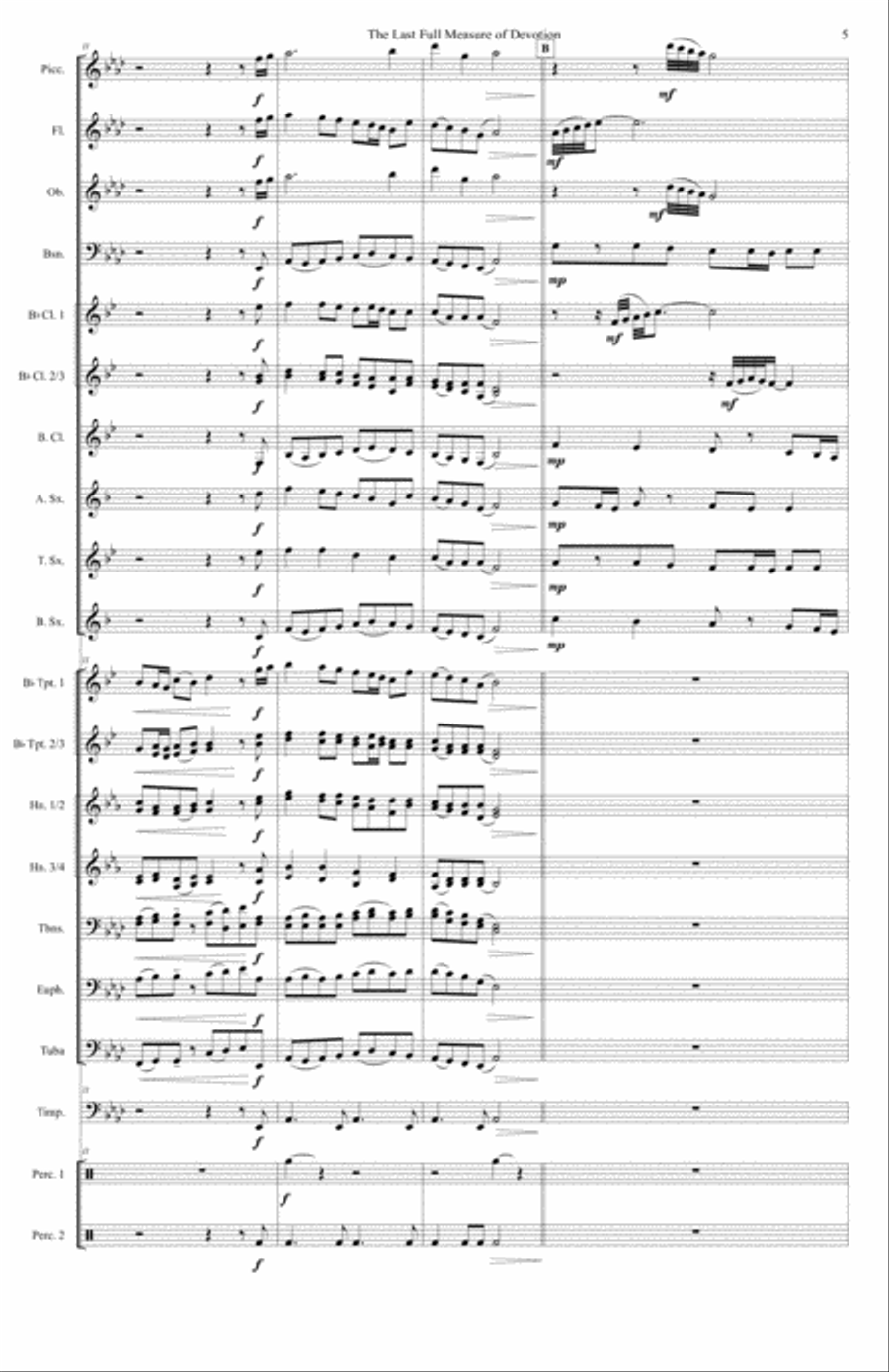 The Last Full Measure of Devotion for Concert Band Concert Band scores gallery preview page 5