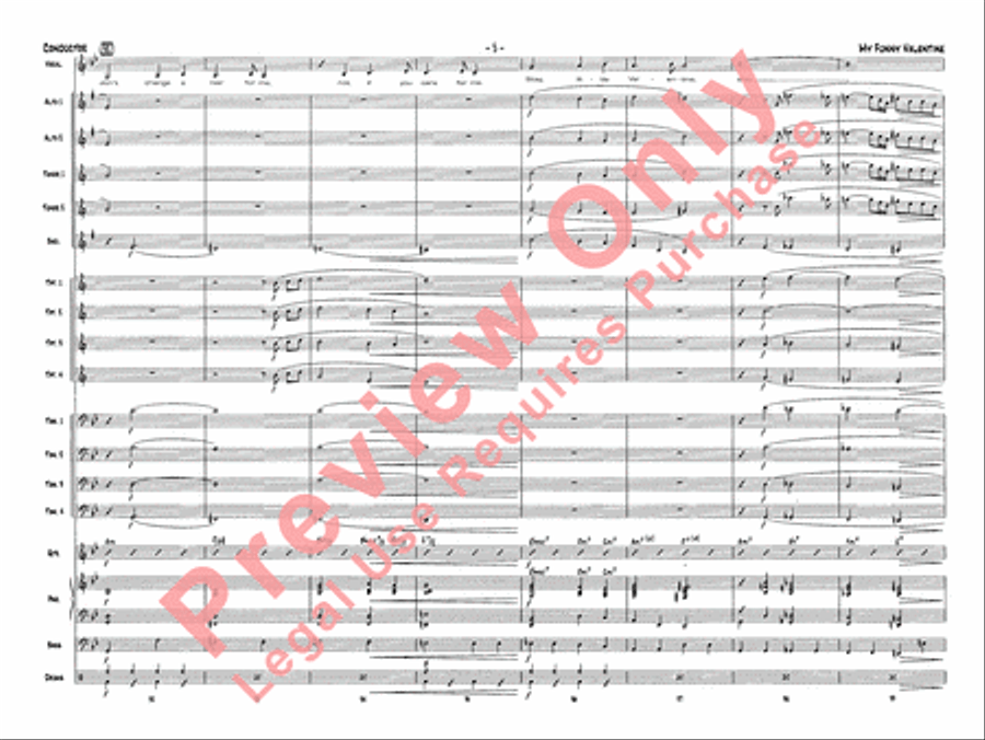 My Funny Valentine Jazz Ensemble scores gallery preview page 20