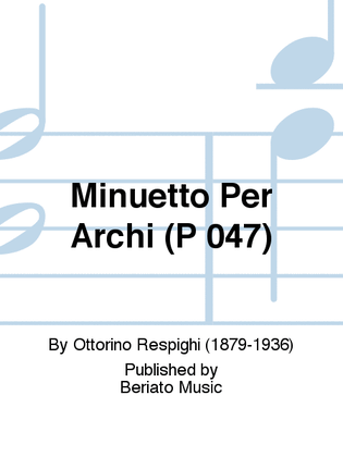 Book cover for Minuetto Per Archi (P 047)