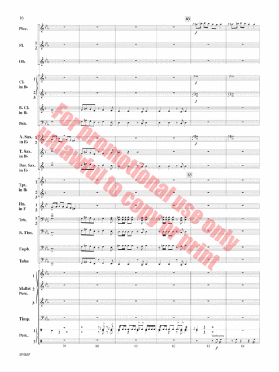 Rain and Snow on the Cedar Cliffs Concert Band scores gallery preview page 17