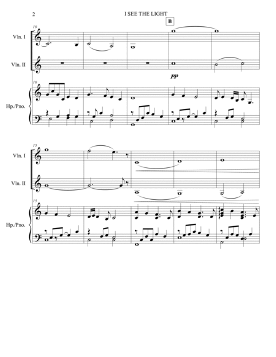 I See The Light Harp scores gallery preview page 2