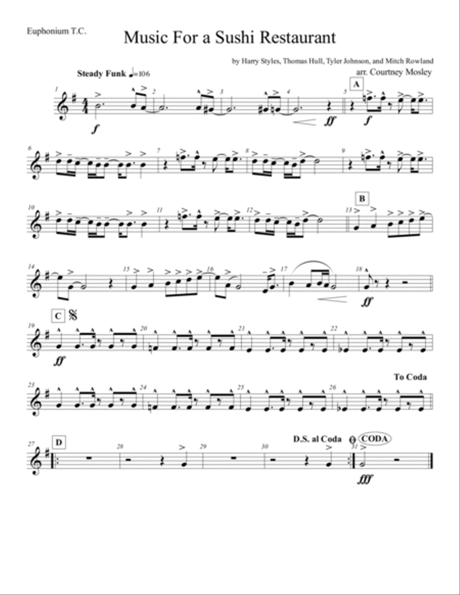 Music For A Sushi Restaurant Marching Band scores gallery preview page 4