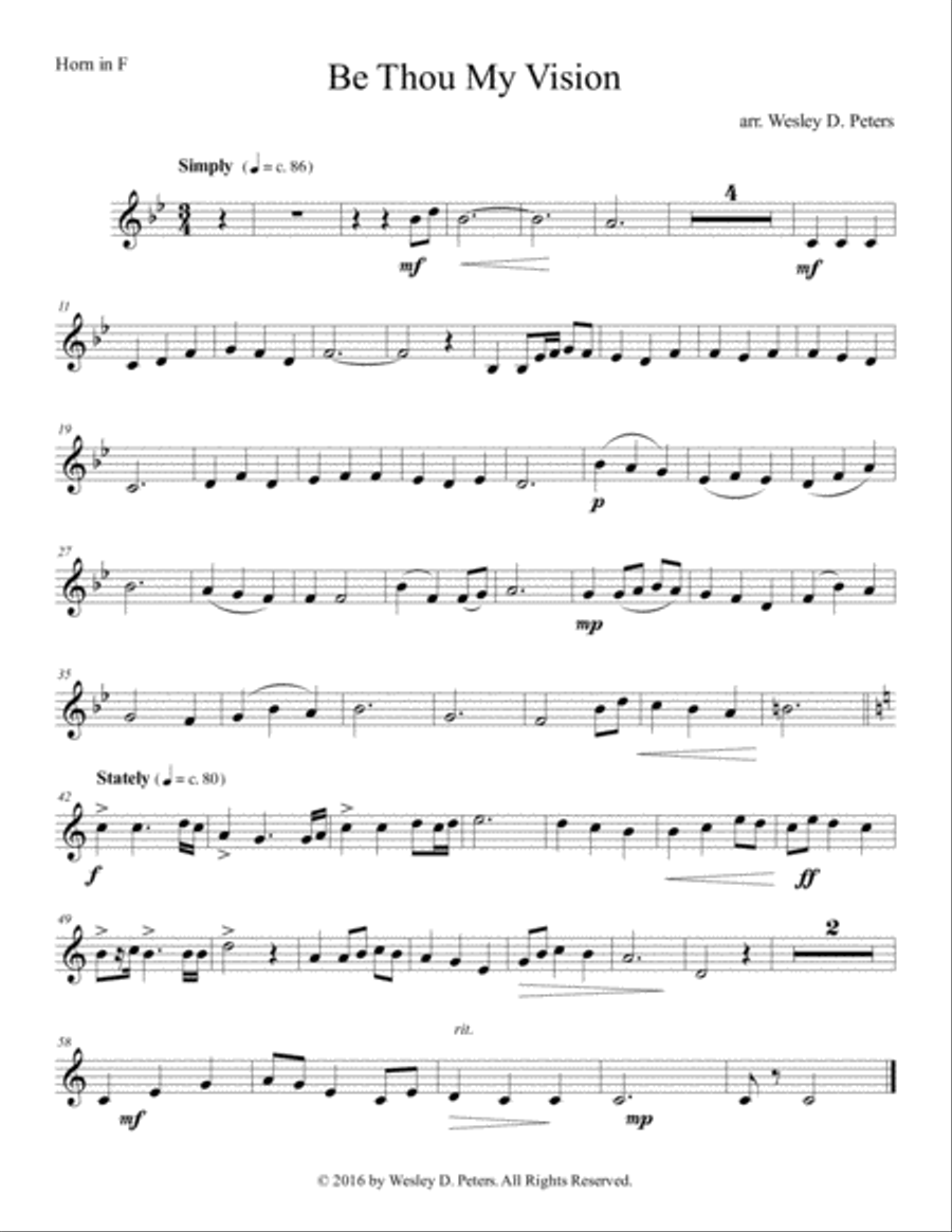 Be Thou My Vision (Brass Sextet) Brass Ensemble scores gallery preview page 3