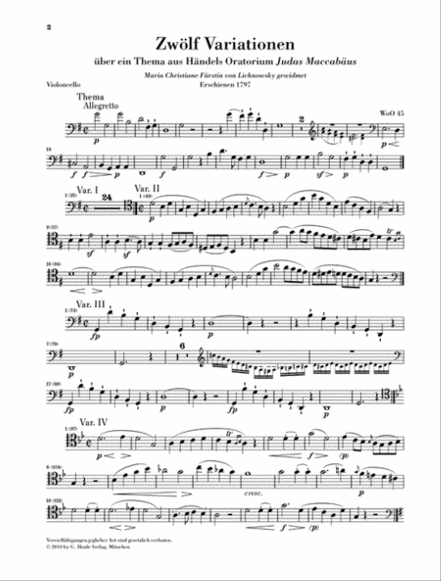Variations for Piano and Violoncello Piano Accompaniment scores gallery preview page 2