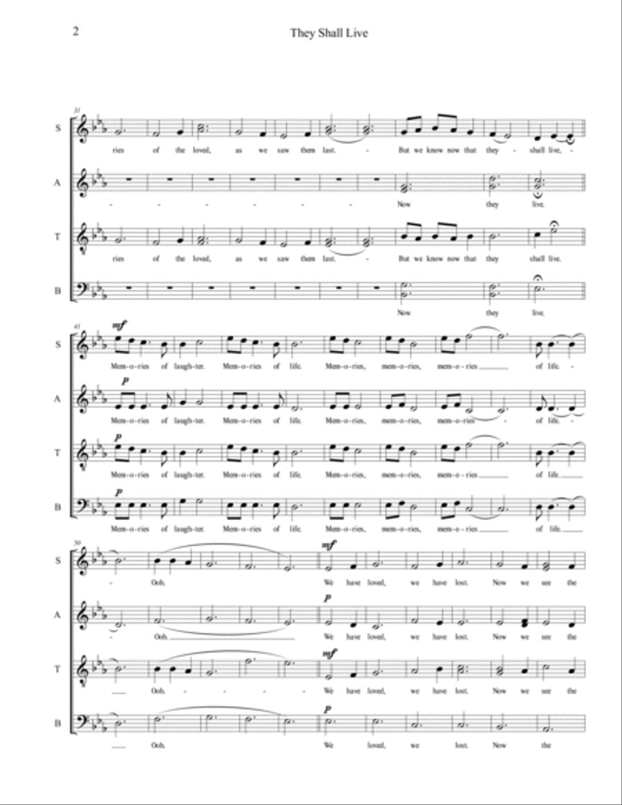 They Shall Live 4-Part scores gallery preview page 2