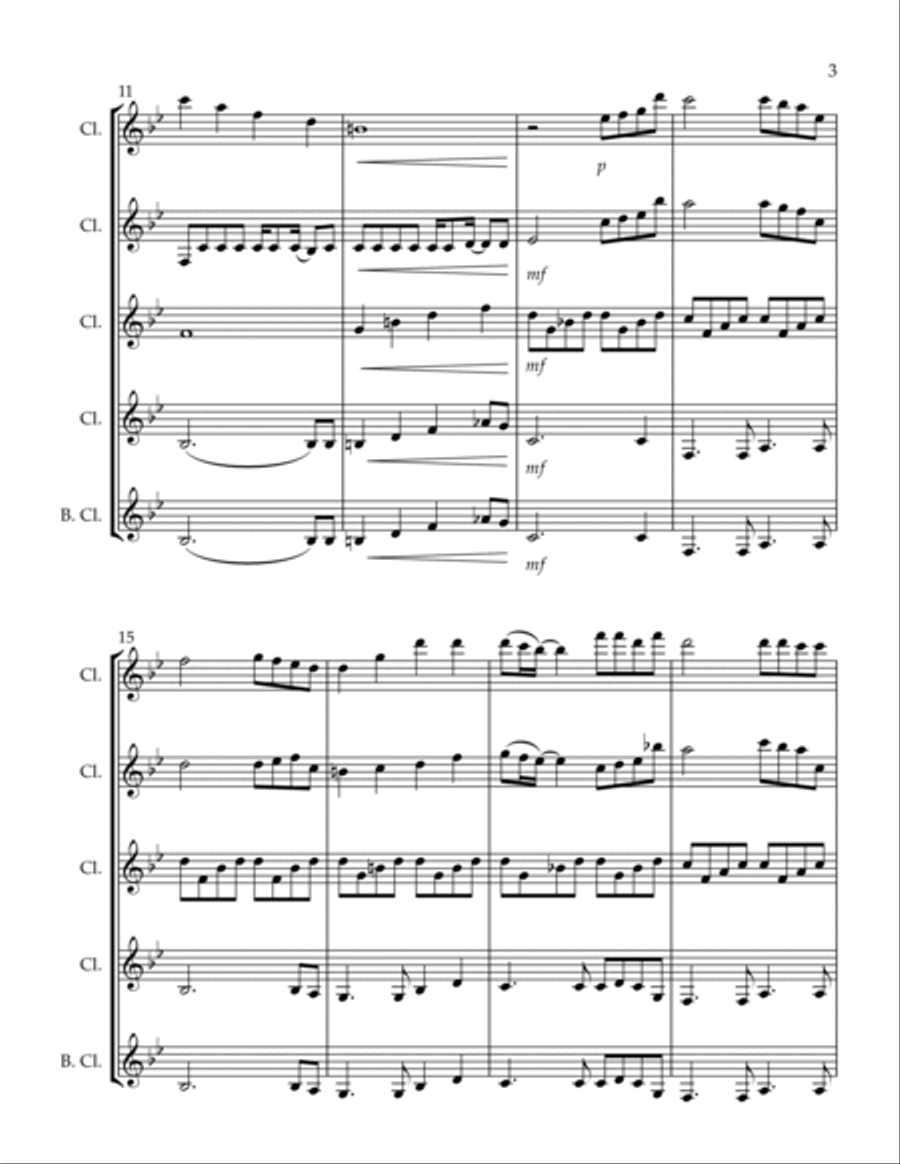 Kill Bill Woodwind Quartet scores gallery preview page 3