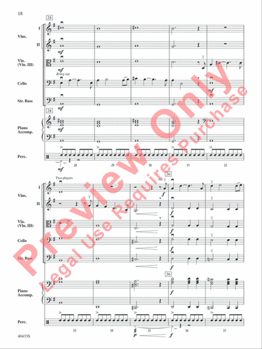 The Hobbit: An Unexpected Journey, Selections from String Orchestra scores gallery preview page 19
