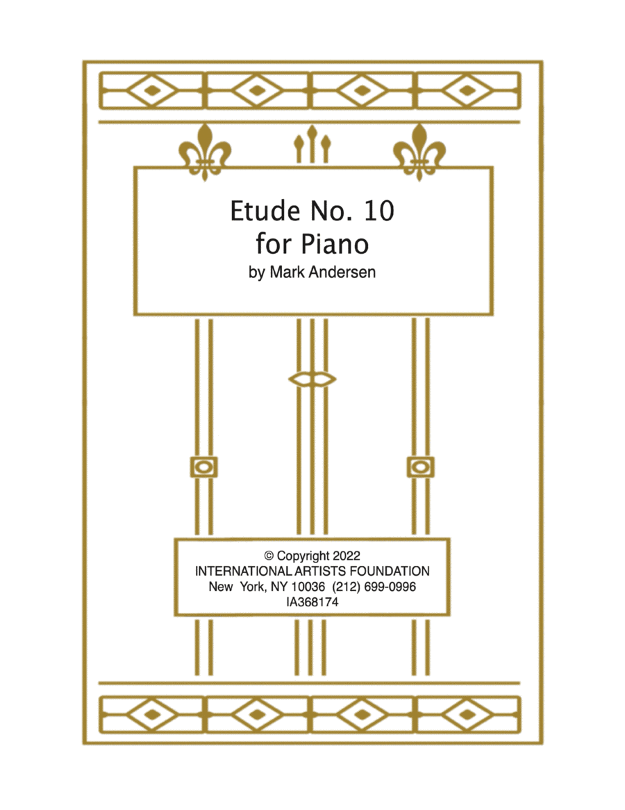 Etude No. 10 for Piano by Mark Andersen image number null